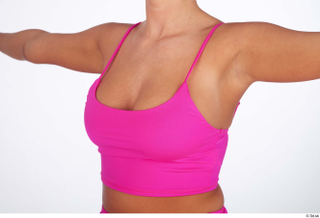 Reeta casual chest dressed pink crop top upper body 0002.jpg